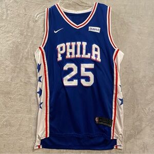 Ben Simmons Jersey Men’s 50 Blue Nike Philadelphia 76ers #25 Swingman Promo NBA